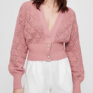 𝅺Aritzia Wilfred Thais Cardigan - Rose Pink - Size XS